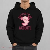 Pretend I'm An Axolotl Funny Lazy Halloween Costume  Hoodie thumb 0