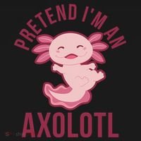 Pretend I'm An Axolotl Funny Lazy Halloween Costume  Apron thumb 3
