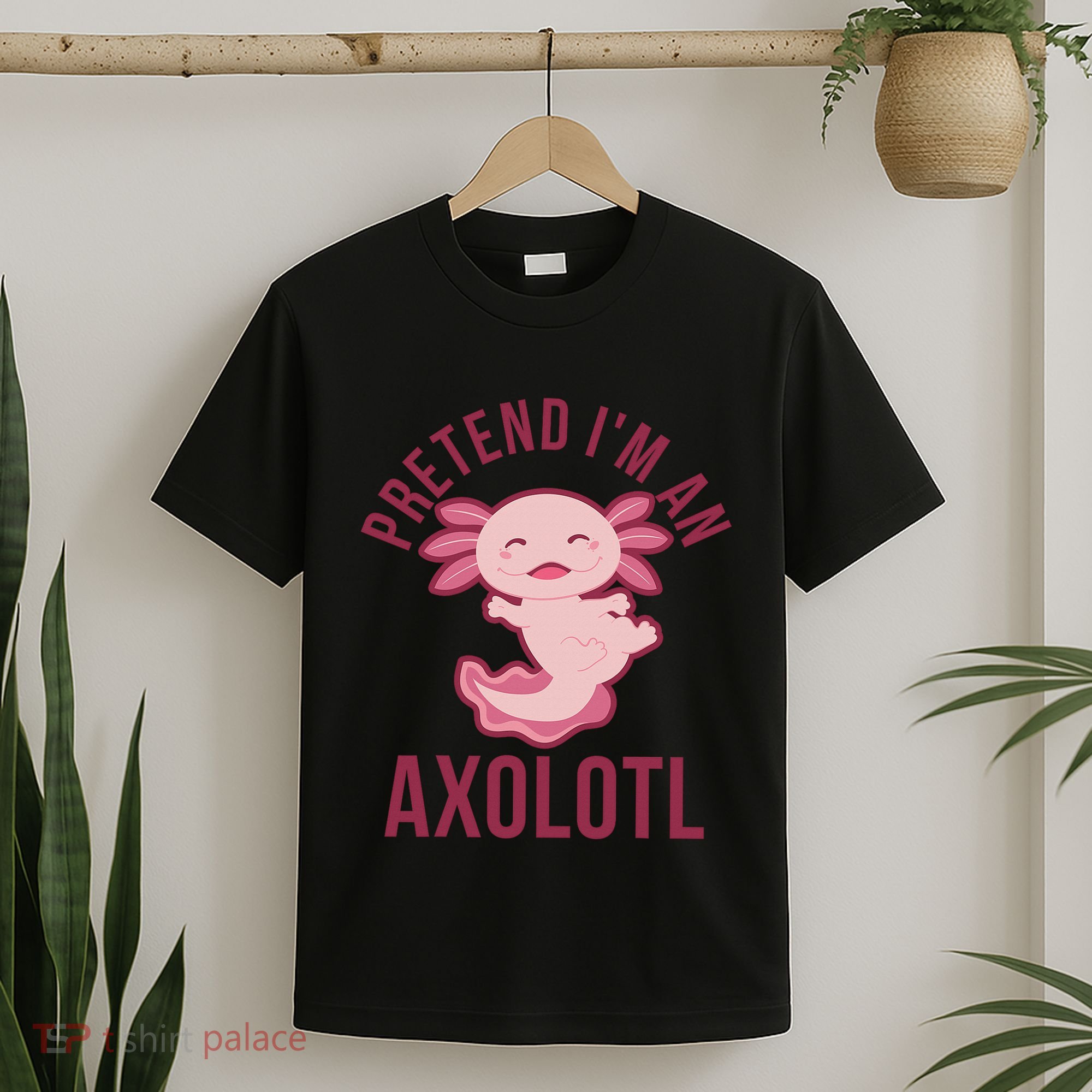 Pretend I'm An Axolotl Funny Lazy Halloween Costume  T-Shirt
