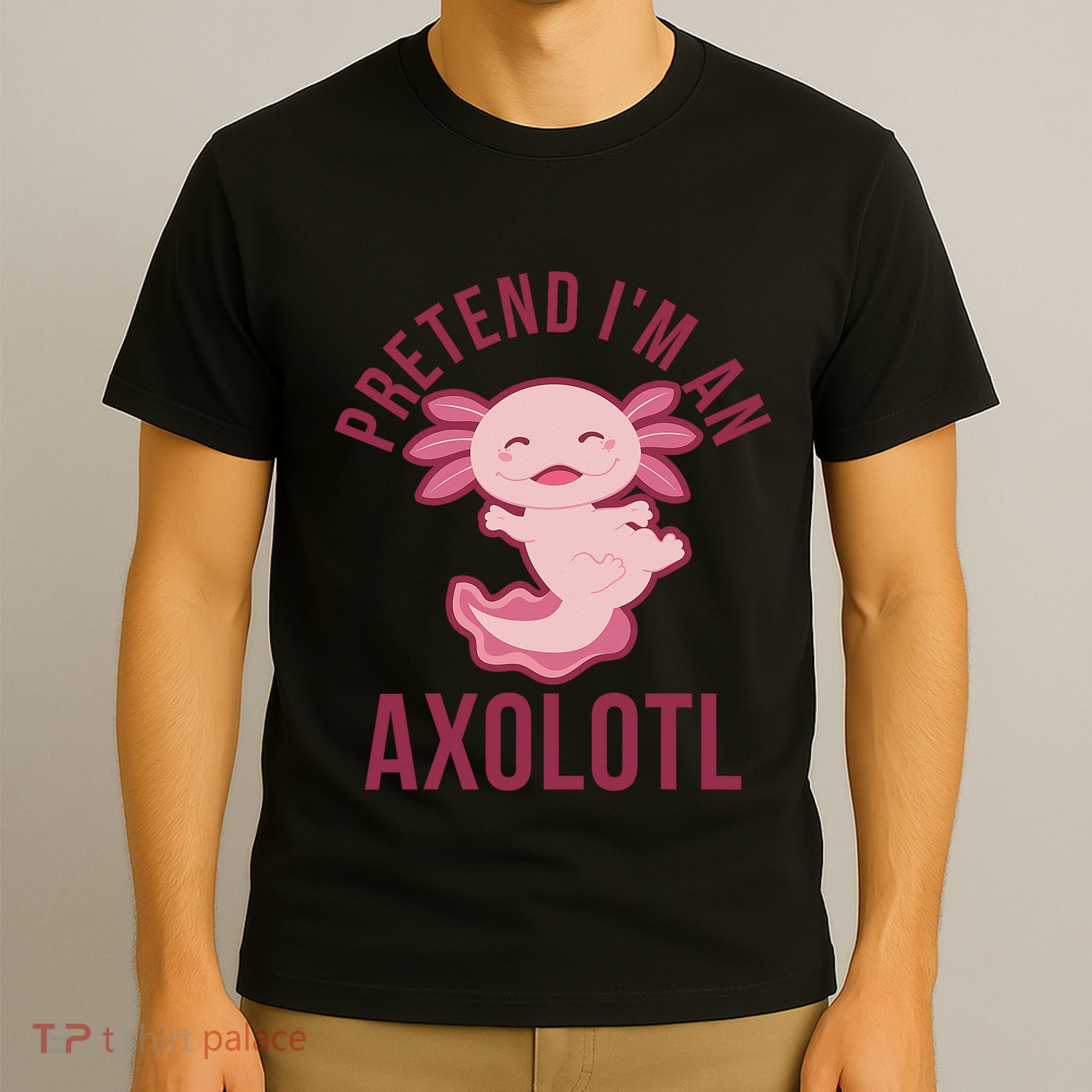 Pretend I'm An Axolotl Funny Lazy Halloween Costume  T-Shirt