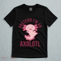 Pretend I'm An Axolotl Funny Lazy Halloween Costume  T-Shirt thumb 5