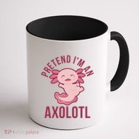 Pretend I'm An Axolotl Funny Lazy Halloween Costume  Coffee Mug thumb 1