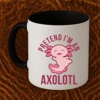 Pretend I'm An Axolotl Funny Lazy Halloween Costume  Coffee Mug thumb 2