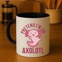 Pretend I'm An Axolotl Funny Lazy Halloween Costume  Coffee Mug thumb 4