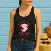 Pretend I'm An Axolotl Funny Lazy Halloween Costume  Women's Tank Top thumb 2