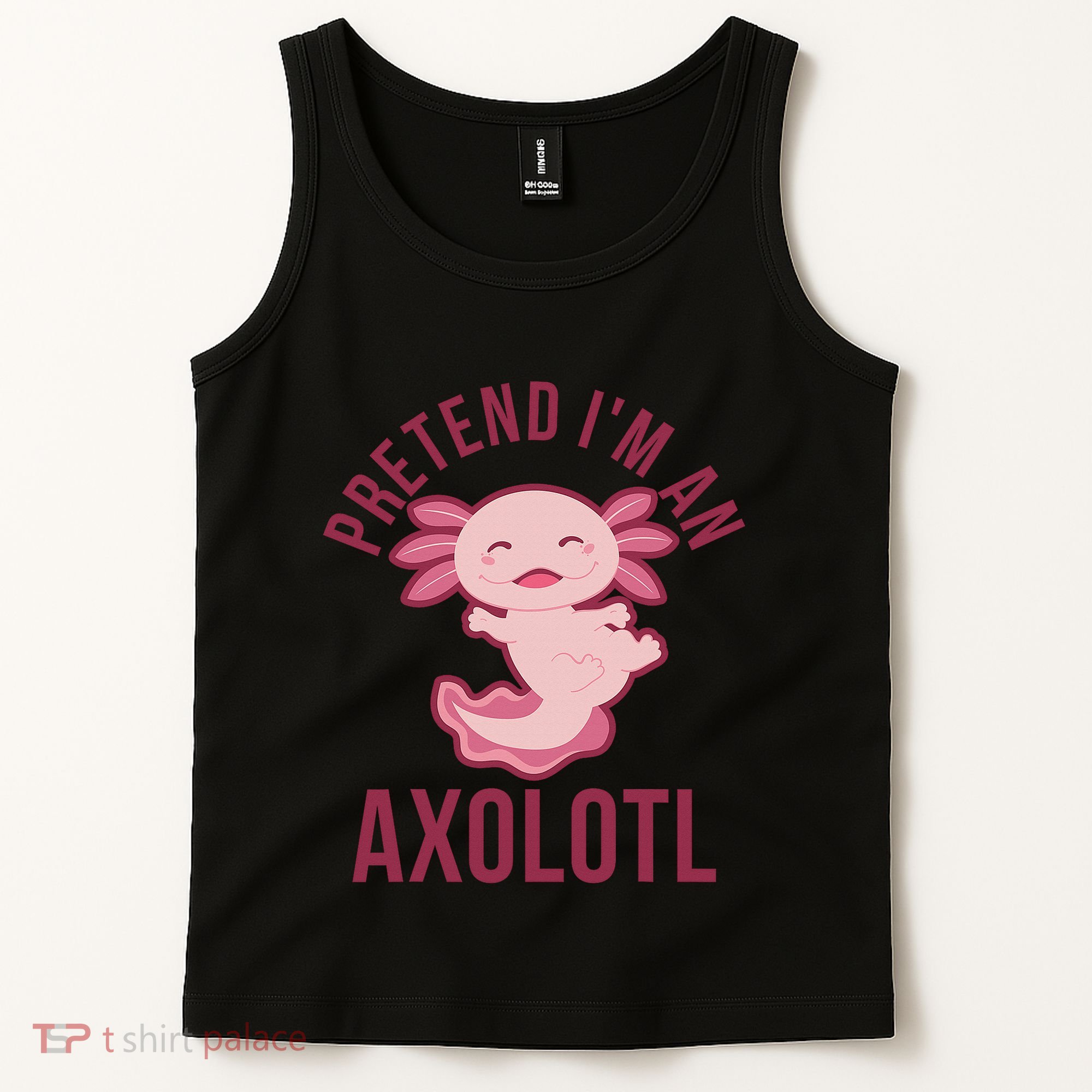 Pretend I'm An Axolotl Funny Lazy Halloween Costume  Tank Top