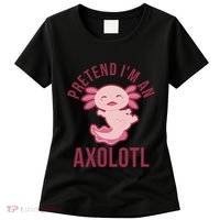 Pretend I'm An Axolotl Funny Lazy Halloween Costume  Women's T-Shirt thumb 0
