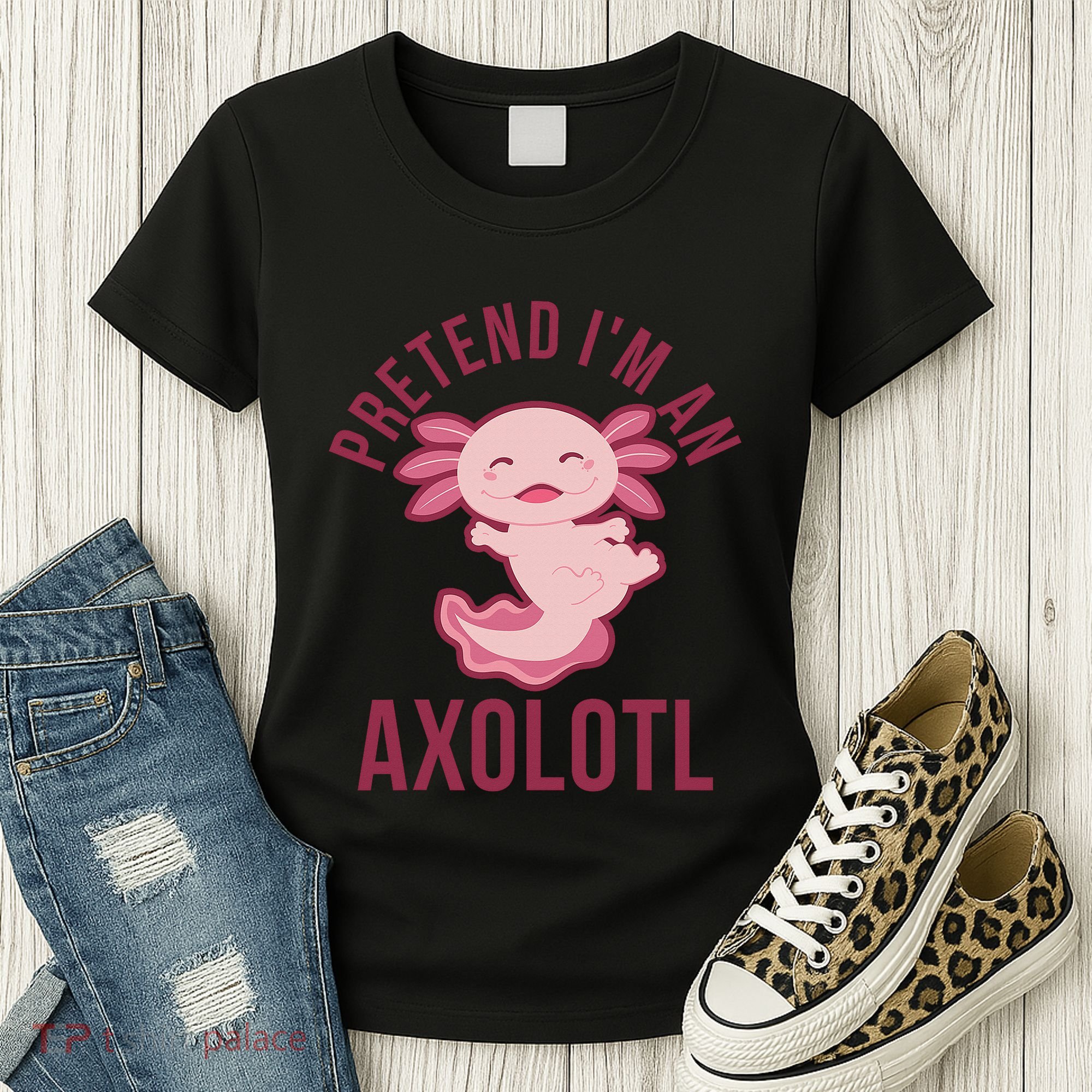Pretend I'm An Axolotl Funny Lazy Halloween Costume  Women's T-Shirt