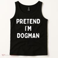 Pretend Im A Dogman Adults Halloween Costume Tank Top thumb 2