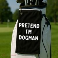 Pretend Im A Dogman Adults Halloween Costume Golf Towel thumb 2
