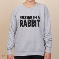 Pretend I'm A Rabbit Easy Halloween Costume Women's Sweatshirt thumb 0