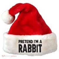 Pretend I'm A Rabbit Easy Halloween Costume Santa Hat thumb 0