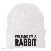 Pretend I'm A Rabbit Easy Halloween Costume Beanie thumb 0