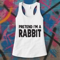 Pretend I'm A Rabbit Easy Halloween Costume Women's Tank Top thumb 3