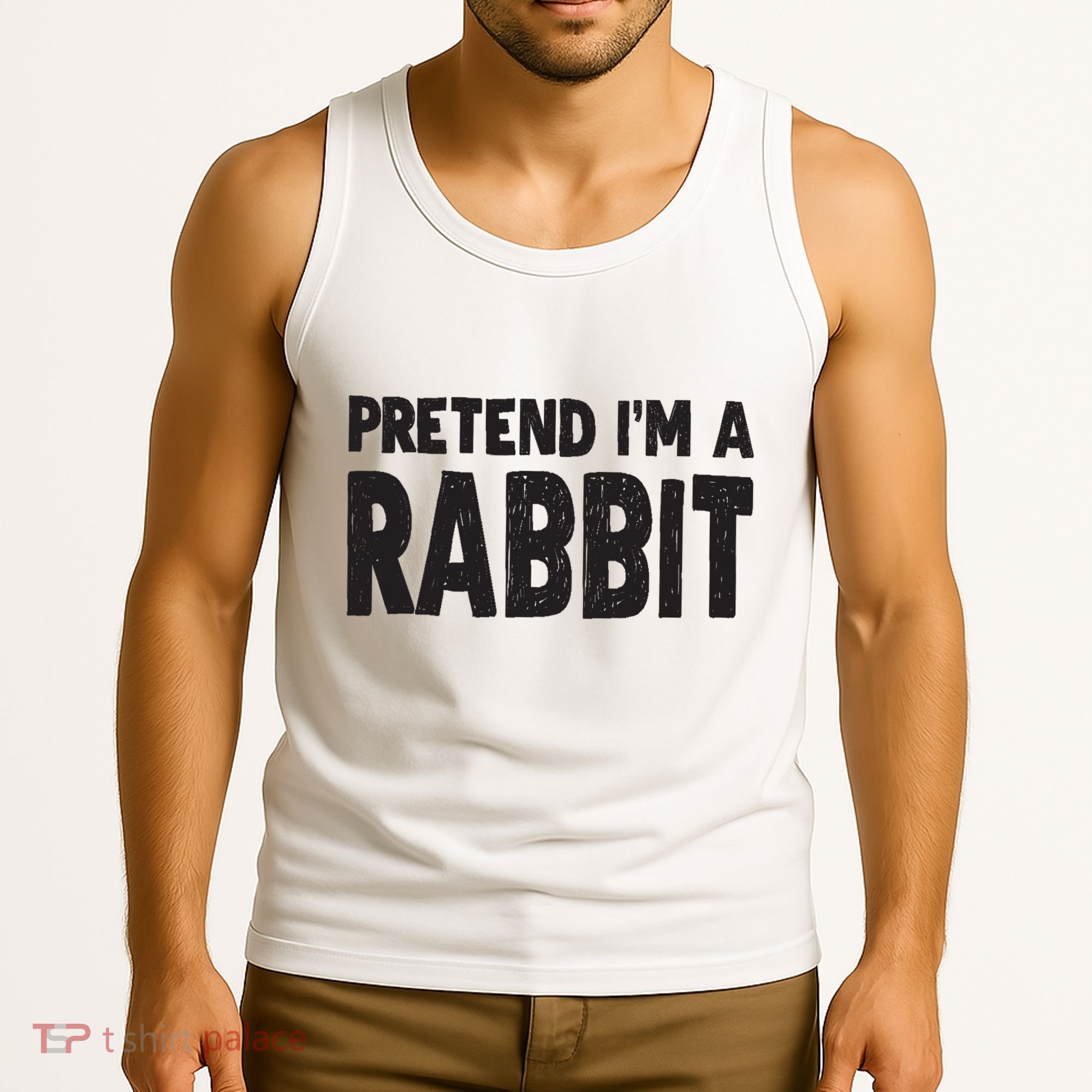 Pretend I'm A Rabbit Easy Halloween Costume Tank Top