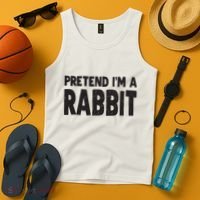 Pretend I'm A Rabbit Easy Halloween Costume Tank Top thumb 4