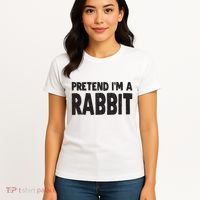 Pretend I'm A Rabbit Easy Halloween Costume Women's T-Shirt thumb 4