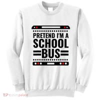Pretend I'm a School Bus Funny Lazy Halloween Costume Sweatshirt thumb 0