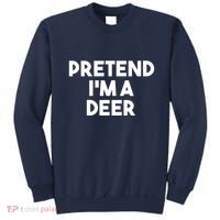 Pretend I'm A Deer Funny Lazy Deer Halloween Costume Sweatshirt thumb 0