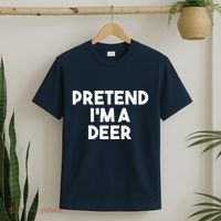 Pretend I'm A Deer Funny Lazy Deer Halloween Costume T-Shirt thumb 2