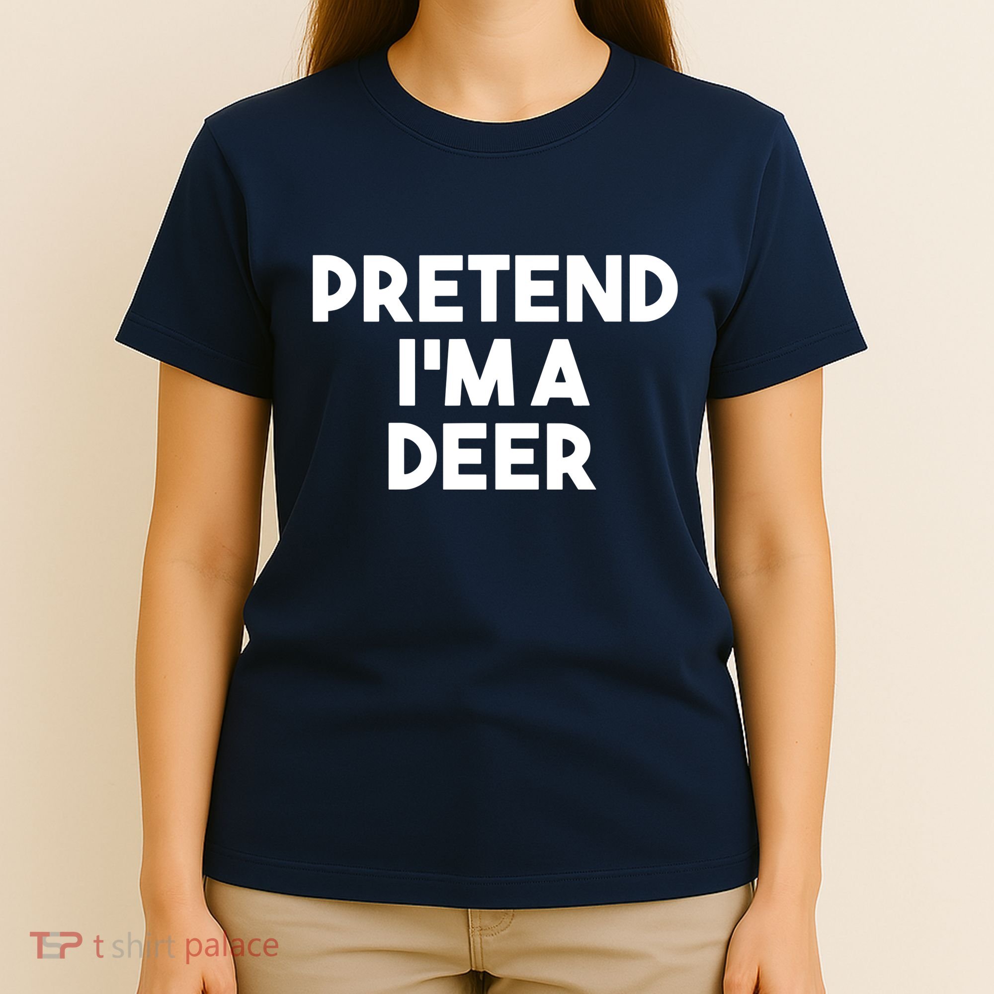 Pretend I'm A Deer Funny Lazy Deer Halloween Costume T-Shirt