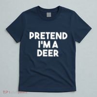 Pretend I'm A Deer Funny Lazy Deer Halloween Costume T-Shirt thumb 5
