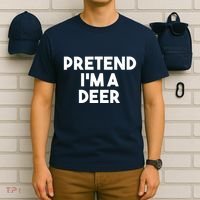 Pretend I'm A Deer Funny Lazy Deer Halloween Costume T-Shirt thumb 6