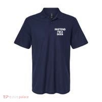Pretend I'm A Deer Funny Lazy Deer Halloween Costume Polo thumb 0