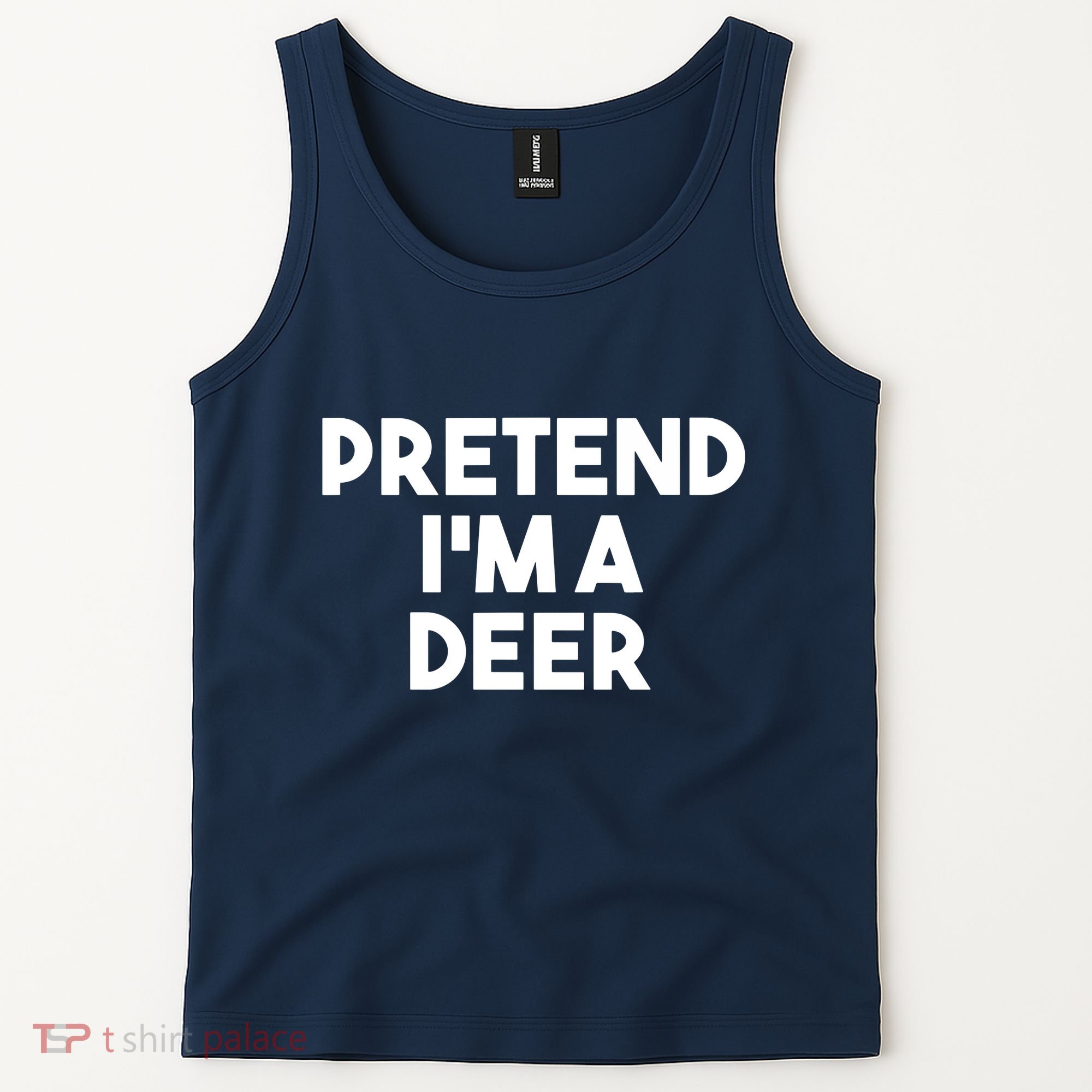 Pretend I'm A Deer Funny Lazy Deer Halloween Costume Tank Top