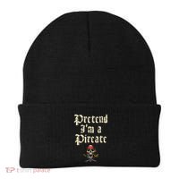 Pretend I'm A Pirate Costume Party Funny Halloween Pirate Beanie thumb 0