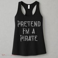Pretend I'm A Pirate Lazy Halloween Costume Women's Tank Top thumb 3