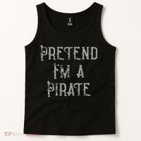 Pretend I'm A Pirate Lazy Halloween Costume Tank Top thumb 2