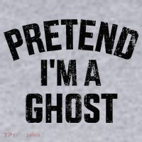 Pretend IM A Ghost Funny Lazy Easy Diy Halloween Costume Women's Sweatshirt thumb 2