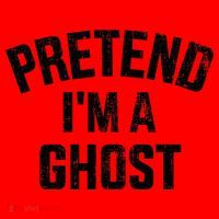 Pretend IM A Ghost Funny Lazy Easy Diy Halloween Costume Santa Hat thumb 1