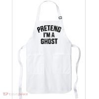 Pretend IM A Ghost Funny Lazy Easy Diy Halloween Costume Apron thumb 0