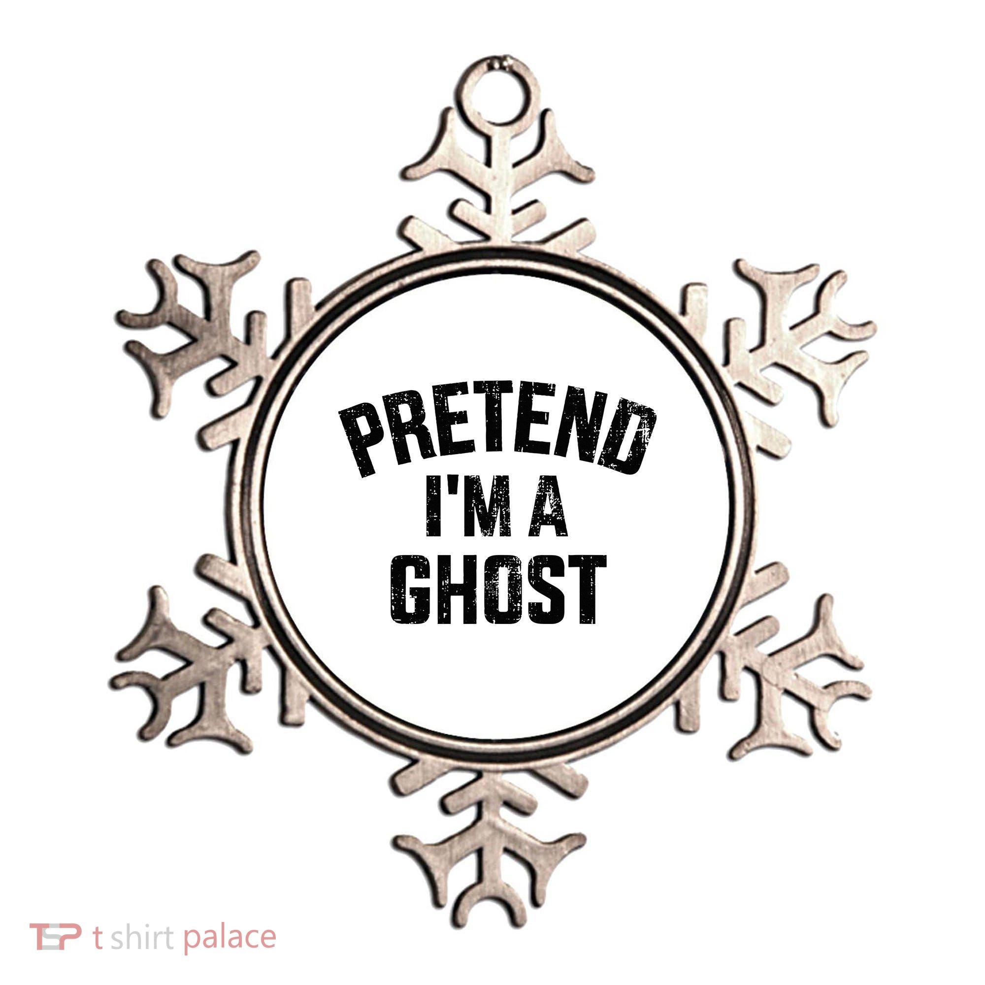 Pretend IM A Ghost Funny Lazy Easy Diy Halloween Costume Ornament