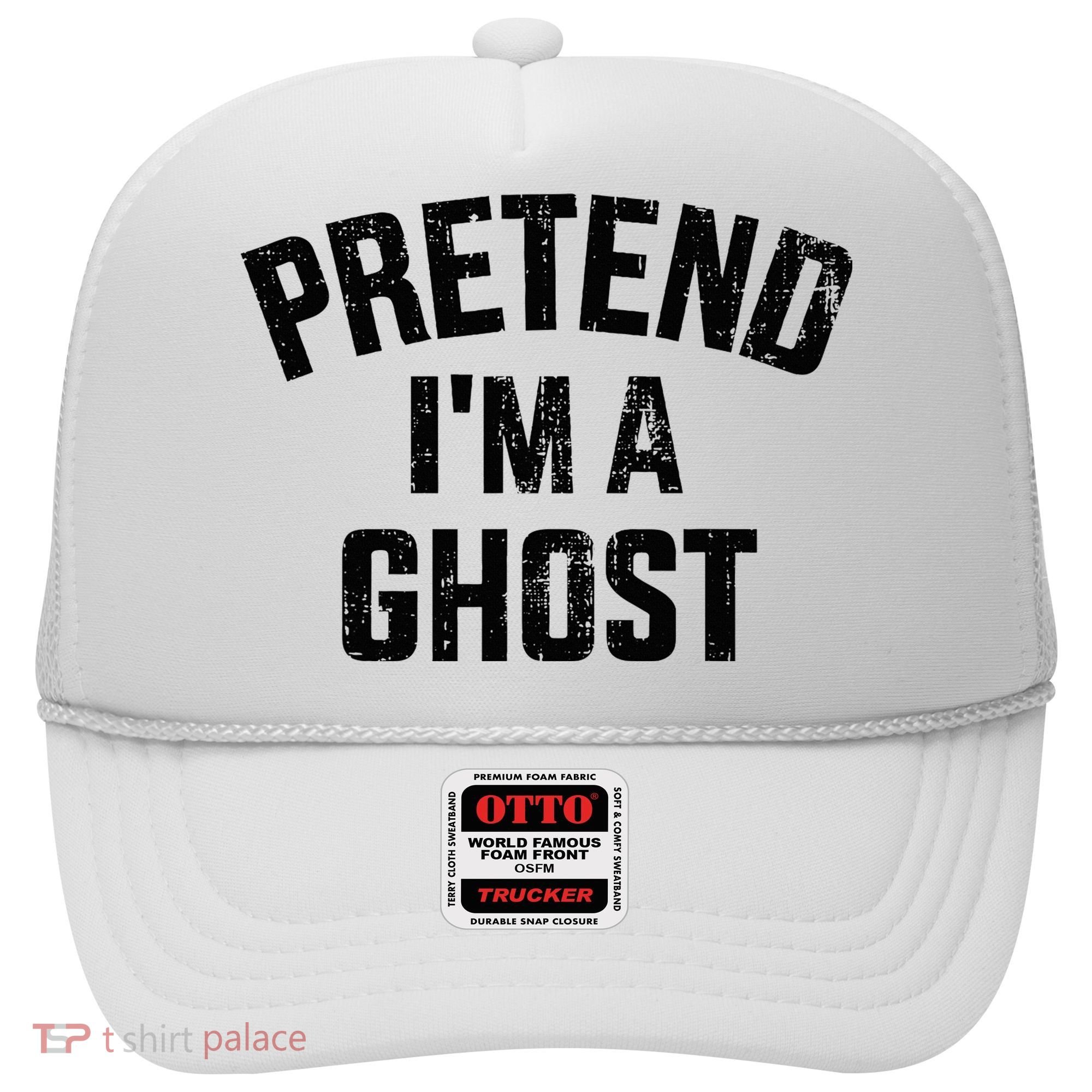 Pretend IM A Ghost Funny Lazy Easy Diy Halloween Costume Hat