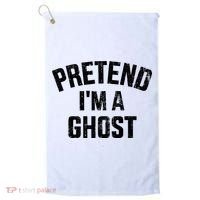 Pretend IM A Ghost Funny Lazy Easy Diy Halloween Costume Golf Towel thumb 0