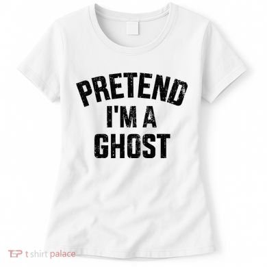 Pretend IM A Ghost Funny Lazy Easy Diy Halloween Costume Women's T-Shirt