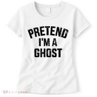 Pretend IM A Ghost Funny Lazy Easy Diy Halloween Costume Women's T-Shirt thumb 0