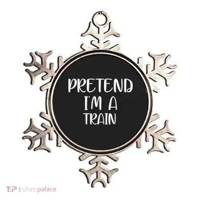 Pretend Im A Train Ornament