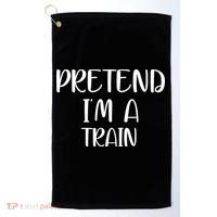Pretend Im A Train Golf Towel thumb 0