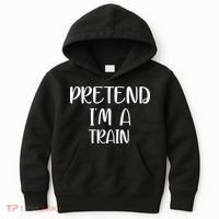 Pretend Im A Train Kids Hoodie thumb 0