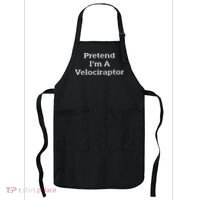 Pretend I'm A Velociraptor Costume Party Funny Halloween Apron thumb 0