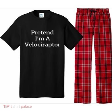 Pretend I'm A Velociraptor Costume Party Funny Halloween Pajama Set