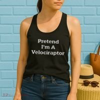 Pretend I'm A Velociraptor Costume Party Funny Halloween Women's Tank Top thumb 2
