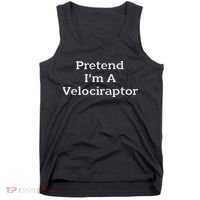 Pretend I'm A Velociraptor Costume Party Funny Halloween Tank Top thumb 0