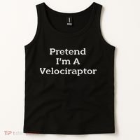 Pretend I'm A Velociraptor Costume Party Funny Halloween Tank Top thumb 2