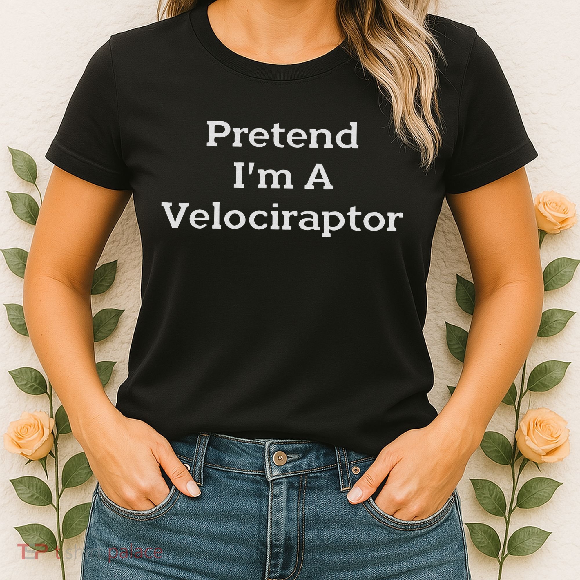 Pretend I'm A Velociraptor Costume Party Funny Halloween Women's T-Shirt
