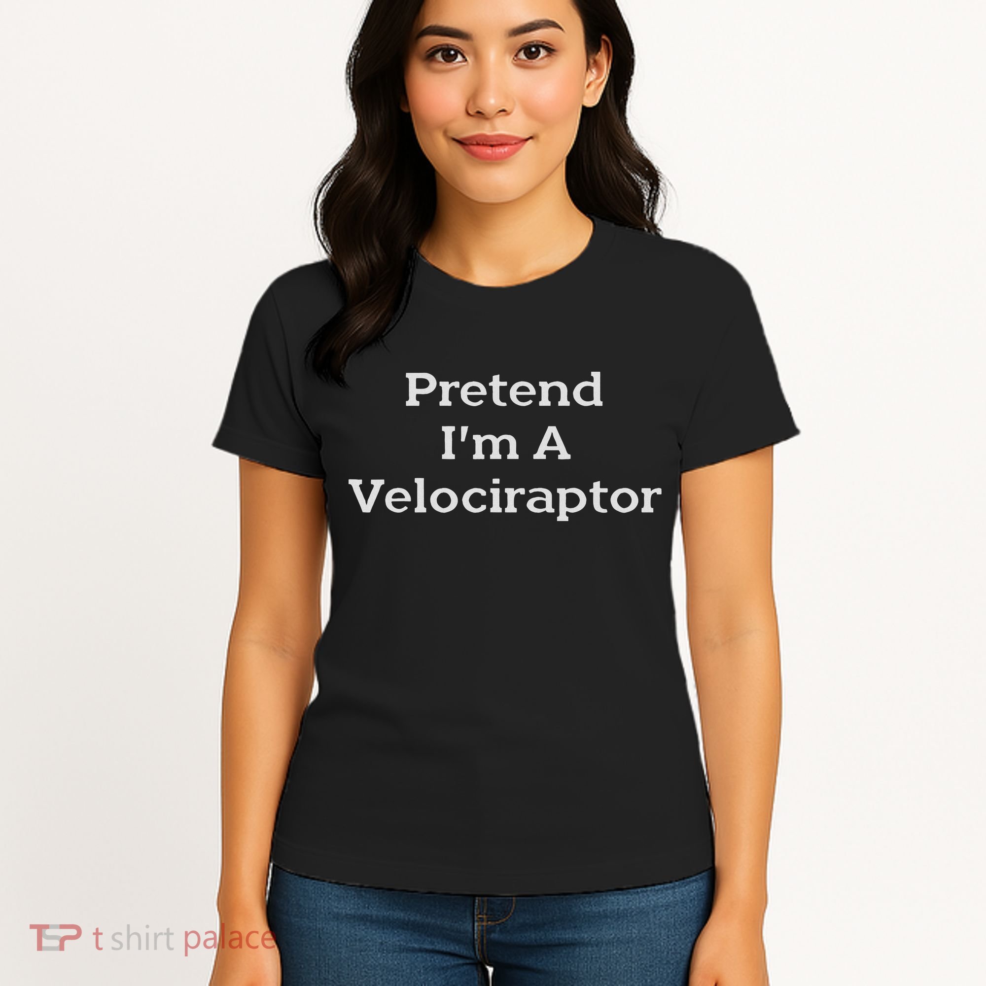 Pretend I'm A Velociraptor Costume Party Funny Halloween Women's T-Shirt